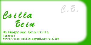 csilla bein business card